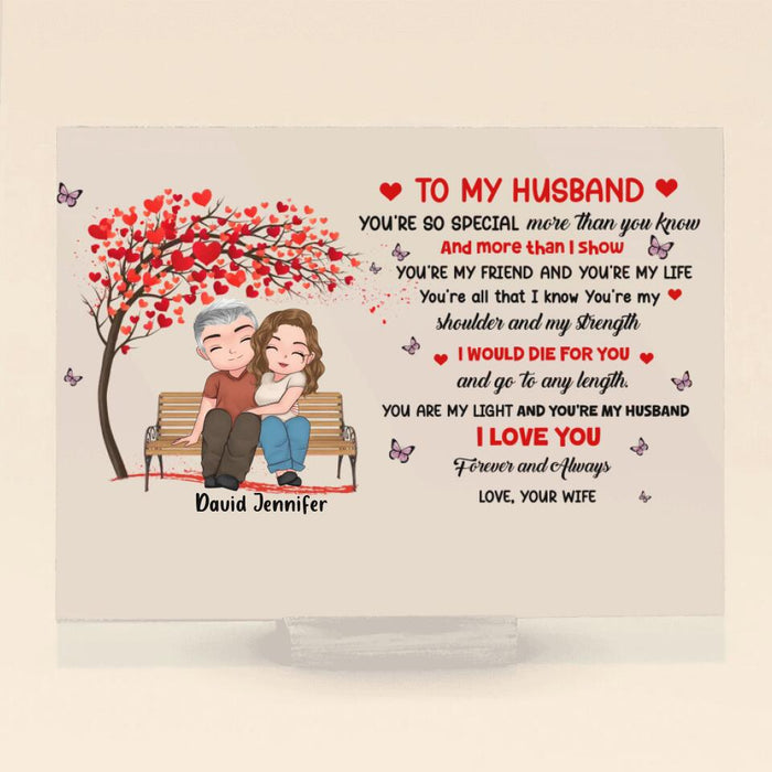 Personalized Couple Acrylic Plaque - Gift Idea For Couple/Valentine's Day - To My Husband You're So Special More Than You Know