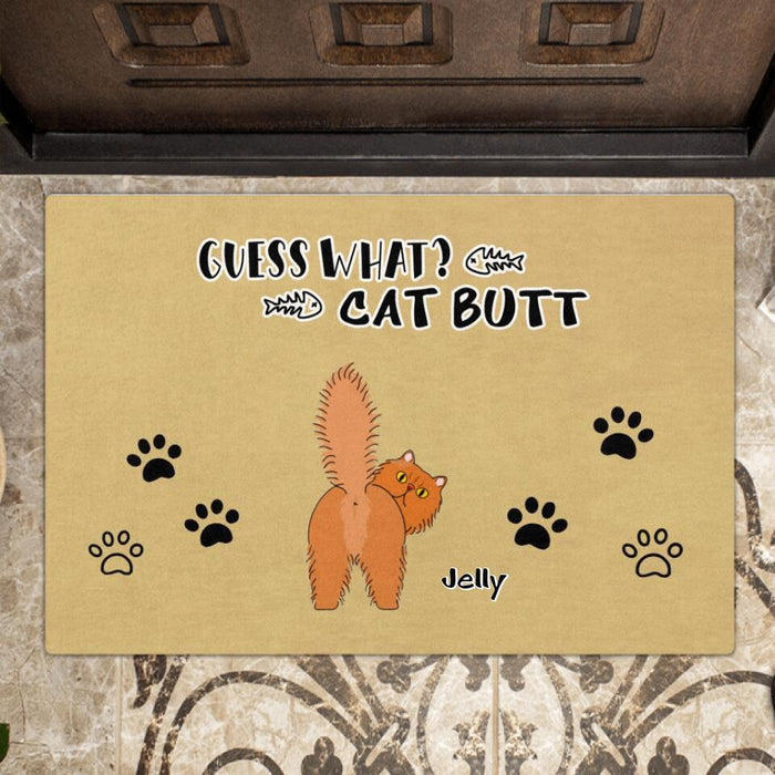 Personalized Cat Butt Doormat - Up to 5 Cats - Best Gift For Cat Lover
