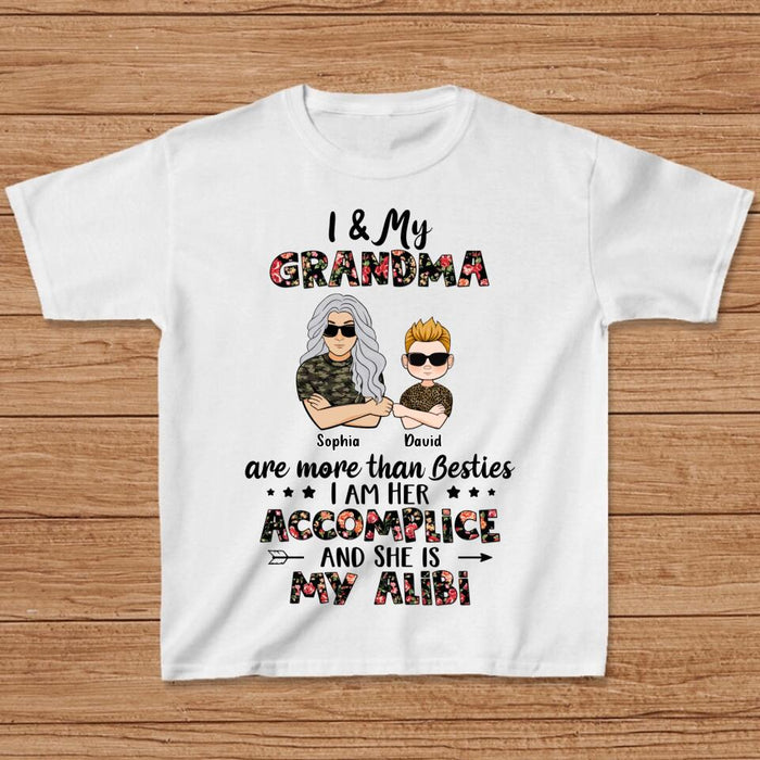 Personalized Grandma & Grandkids T-shirt - Gift Idea For Grandma/Grandkid - I & My Grandkids Are More Than Besties