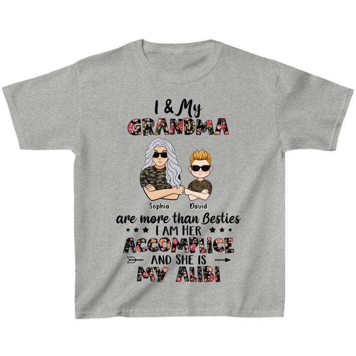 Personalized Grandma & Grandkids T-shirt - Gift Idea For Grandma/Grandkid - I & My Grandkids Are More Than Besties