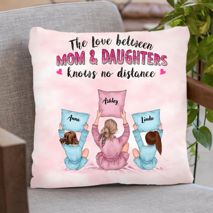 Personalized Mom & Daughter Fleece Throw Blanket/Quilt/Pillow Cover - Gift Idea For Mother's Day - The Love Between Mom & Daughters Knows No Distance
