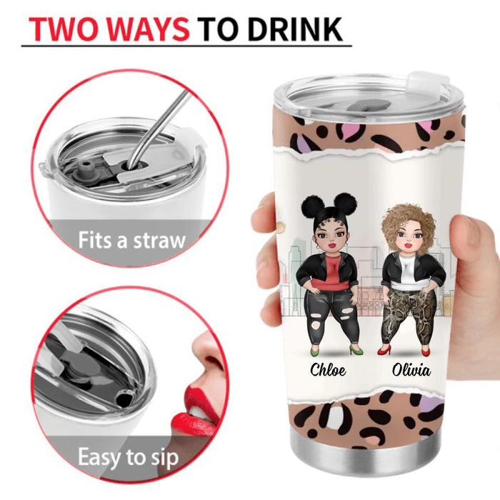Personalized Besties Tumbler - Gift For Friends/Besties/Sisters - Up to 4 Girls - We're Not Sugar & Spice And Everything Nice