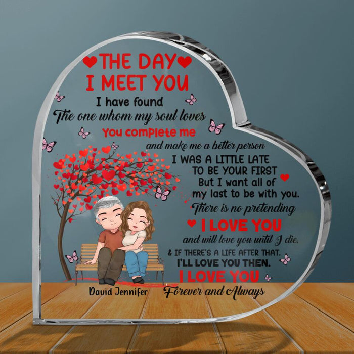 Personalized Couple Acrylic Plaque - Gift Idea For Couple - Mother's Day Gift For Wife From Husband - The Day I Met You I Have Found The One Whom My Soul Loves