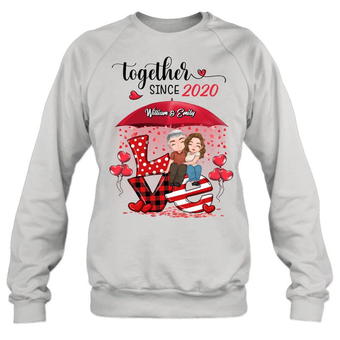 Personalized Couple T-shirt/Long Sleeve/Sweatshirt/Hoodie - Mother's Day Gift For Wife From Husband - Together
