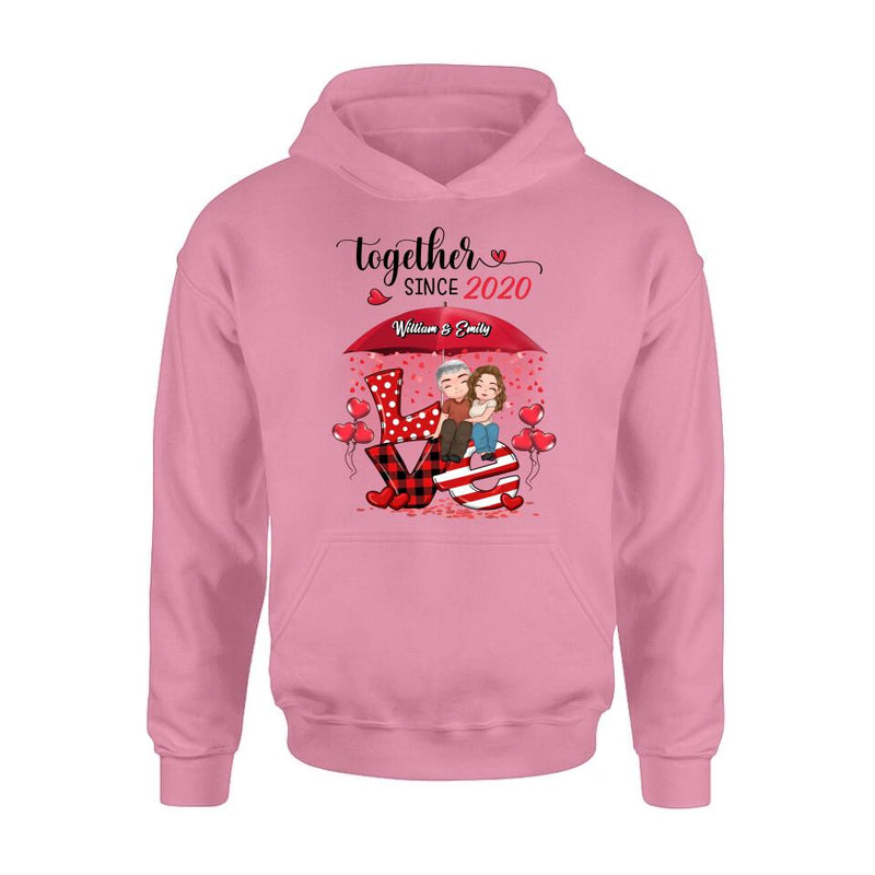 Personalized Couple T-shirt/Long Sleeve/Sweatshirt/Hoodie - Mother's Day Gift For Wife From Husband - Together