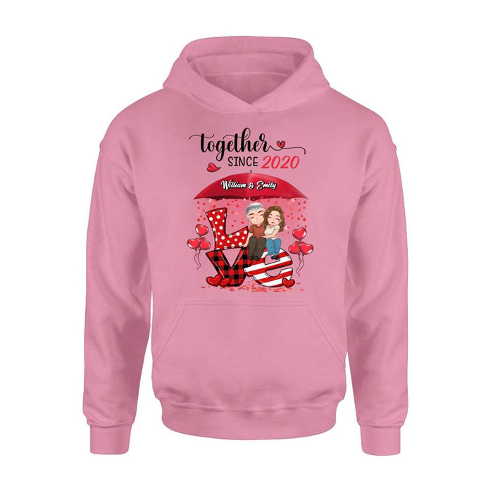 Personalized Couple T-shirt/Long Sleeve/Sweatshirt/Hoodie - Mother's Day Gift For Wife From Husband - Together