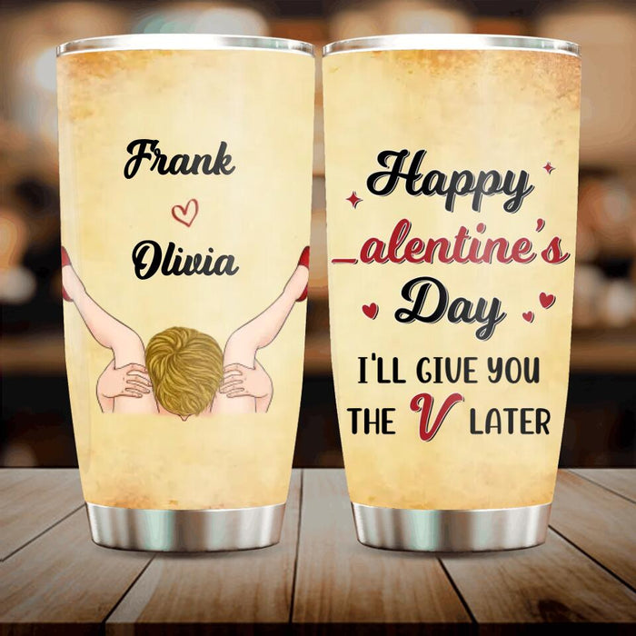 Personalized Couple Tumbler - Funny Valentine's Day Gift Idea For Him - Happy Valentine's Day