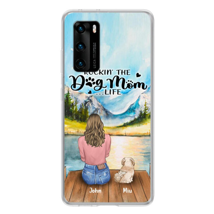 Personalized Dog Mom Phone Case - Gifts For Dog Lover With Up to 7 Dogs - Rockin' The Dog Mom Lifess