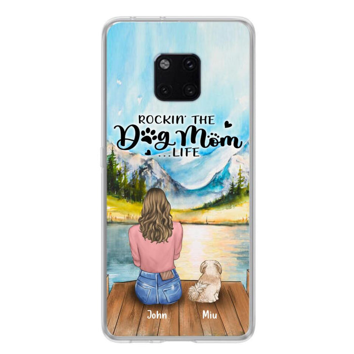 Personalized Dog Mom Phone Case - Gifts For Dog Lover With Up to 7 Dogs - Rockin' The Dog Mom Lifess