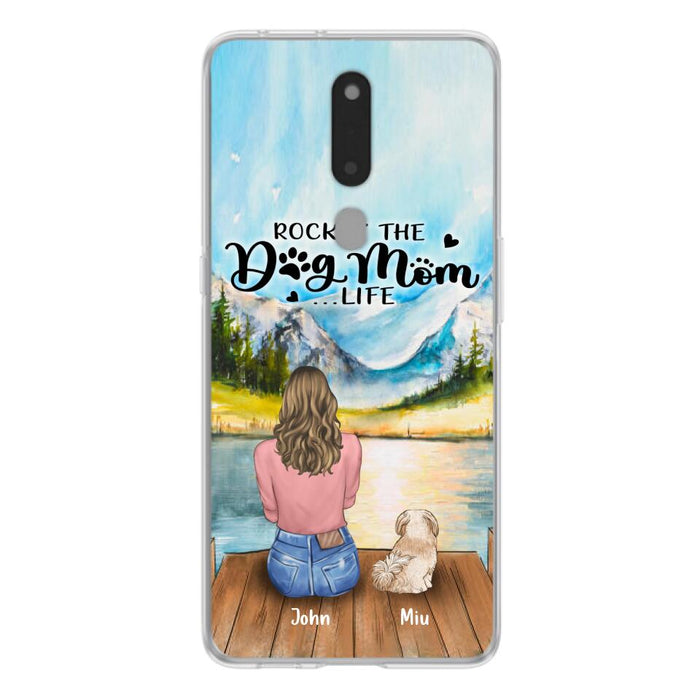 Personalized Dog Mom Phone Case - Gifts For Dog Lover With Up to 7 Dogs - Rockin' The Dog Mom Lifess