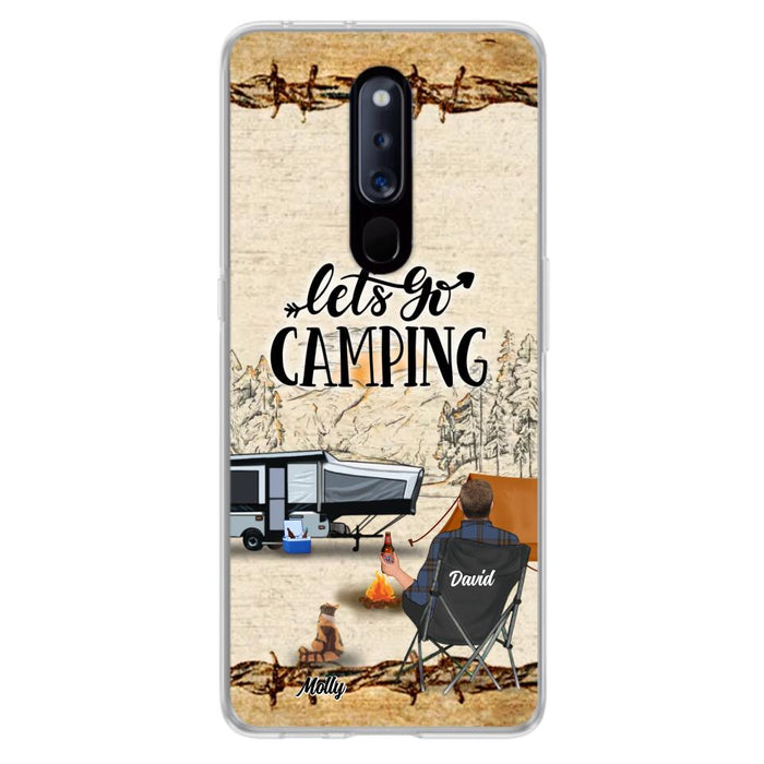 Personalized Camping Phone Case - Gift Idea For Camping Lovers - Couple/Single Man/Woman With Up to 6 Pets - Let's Go Camping - Cases For Oppo, Xiaomi & Huawei