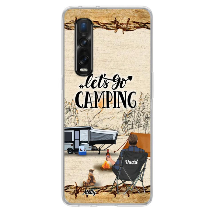 Personalized Camping Phone Case - Gift Idea For Camping Lovers - Couple/Single Man/Woman With Up to 6 Pets - Let's Go Camping - Cases For Oppo, Xiaomi & Huawei