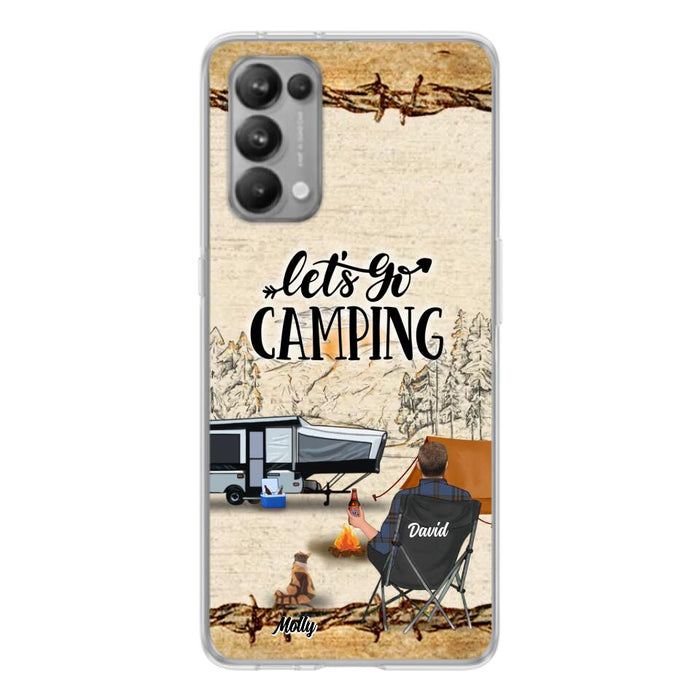 Personalized Camping Phone Case - Gift Idea For Camping Lovers - Couple/Single Man/Woman With Up to 6 Pets - Let's Go Camping - Cases For Oppo, Xiaomi & Huawei