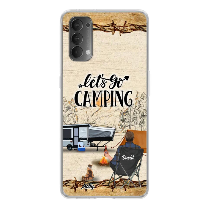 Personalized Camping Phone Case - Gift Idea For Camping Lovers - Couple/Single Man/Woman With Up to 6 Pets - Let's Go Camping - Cases For Oppo, Xiaomi & Huawei