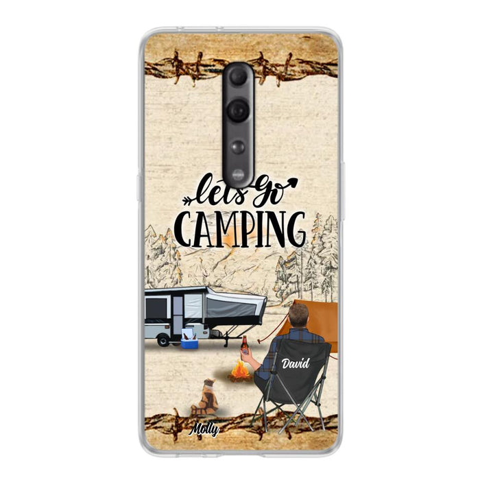 Personalized Camping Phone Case - Gift Idea For Camping Lovers - Couple/Single Man/Woman With Up to 6 Pets - Let's Go Camping - Cases For Oppo, Xiaomi & Huawei