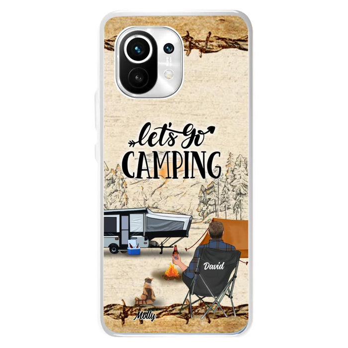 Personalized Camping Phone Case - Gift Idea For Camping Lovers - Couple/Single Man/Woman With Up to 6 Pets - Let's Go Camping - Cases For Oppo, Xiaomi & Huawei