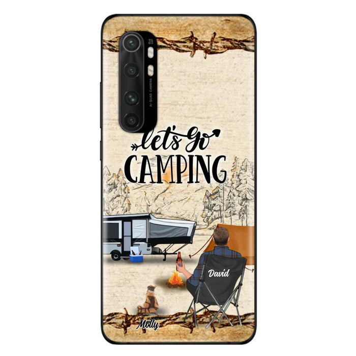Personalized Camping Phone Case - Gift Idea For Camping Lovers - Couple/Single Man/Woman With Up to 6 Pets - Let's Go Camping - Cases For Oppo, Xiaomi & Huawei