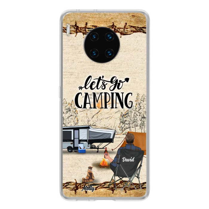 Personalized Camping Phone Case - Gift Idea For Camping Lovers - Couple/Single Man/Woman With Up to 6 Pets - Let's Go Camping - Cases For Oppo, Xiaomi & Huawei