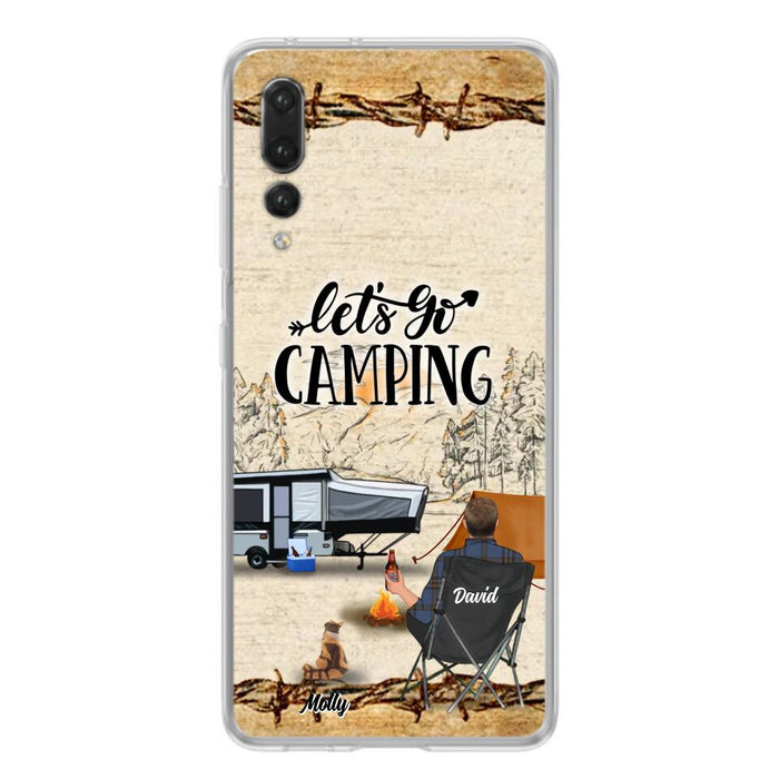 Personalized Camping Phone Case - Gift Idea For Camping Lovers - Couple/Single Man/Woman With Up to 6 Pets - Let's Go Camping - Cases For Oppo, Xiaomi & Huawei