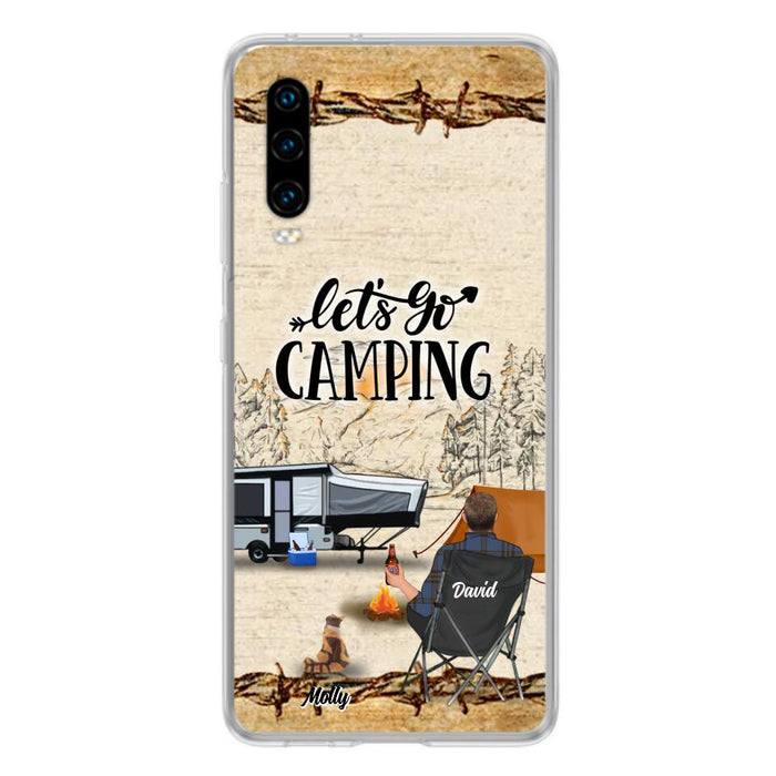 Personalized Camping Phone Case - Gift Idea For Camping Lovers - Couple/Single Man/Woman With Up to 6 Pets - Let's Go Camping - Cases For Oppo, Xiaomi & Huawei