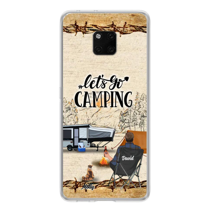 Personalized Camping Phone Case - Gift Idea For Camping Lovers - Couple/Single Man/Woman With Up to 6 Pets - Let's Go Camping - Cases For Oppo, Xiaomi & Huawei