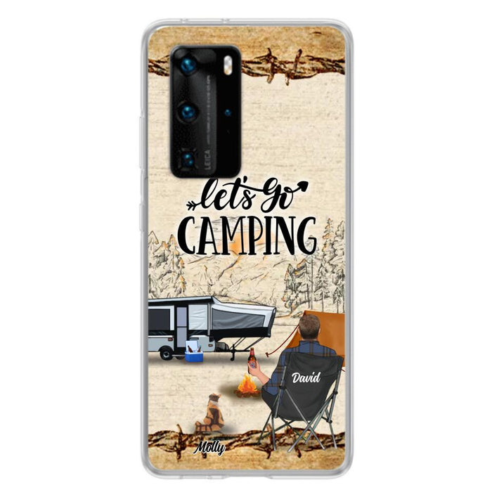 Personalized Camping Phone Case - Gift Idea For Camping Lovers - Couple/Single Man/Woman With Up to 6 Pets - Let's Go Camping - Cases For Oppo, Xiaomi & Huawei