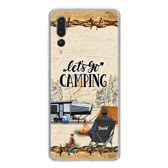Personalized Camping Phone Case - Gift Idea For Camping Lovers - Couple/Single Man/Woman With Up to 6 Pets - Let's Go Camping - Cases For Oppo, Xiaomi & Huawei