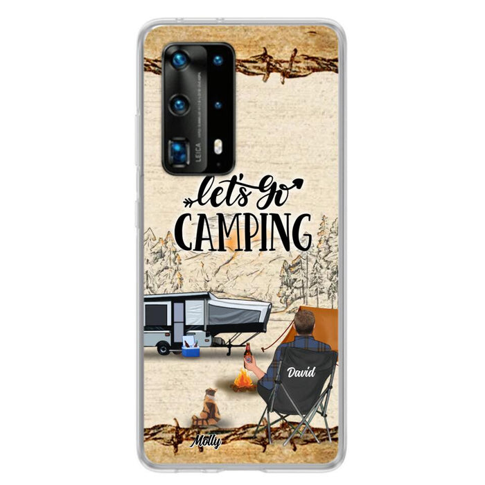 Personalized Camping Phone Case - Gift Idea For Camping Lovers - Couple/Single Man/Woman With Up to 6 Pets - Let's Go Camping - Cases For Oppo, Xiaomi & Huawei