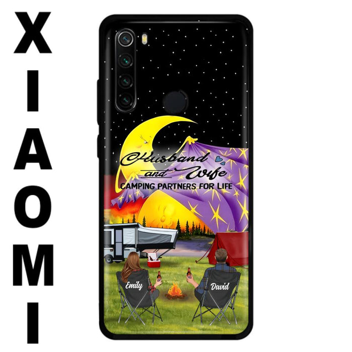 Personalized Camping Phone Case - Couple/Parents With Up to 3 Kids And 4 Pets - Gift Idea For Camping Lover - Case For Xiaomi, Oppo And Huawei