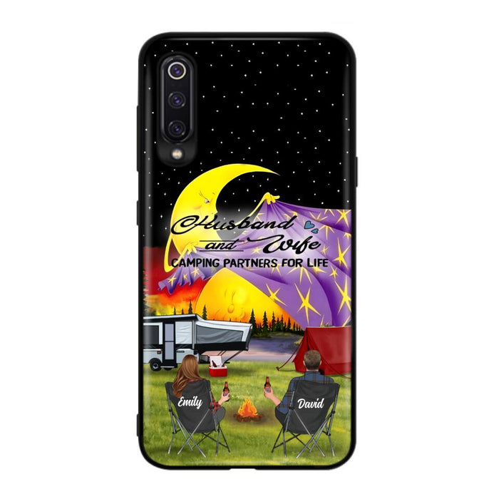 Personalized Camping Phone Case - Couple/Parents With Up to 3 Kids And 4 Pets - Gift Idea For Camping Lover - Case For Xiaomi, Oppo And Huawei