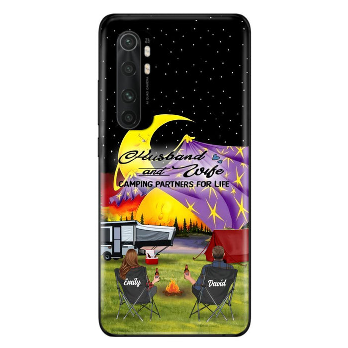 Personalized Camping Phone Case - Couple/Parents With Up to 3 Kids And 4 Pets - Gift Idea For Camping Lover - Case For Xiaomi, Oppo And Huawei