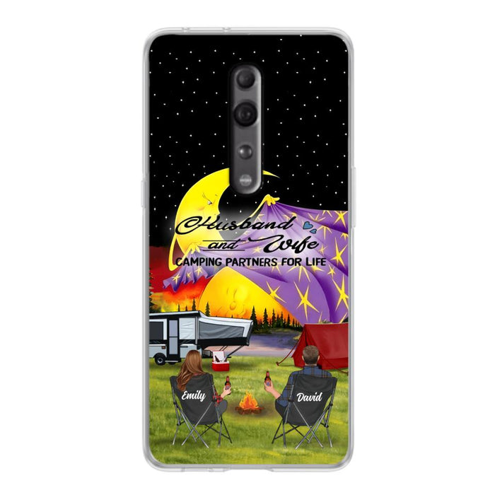 Personalized Camping Phone Case - Couple/Parents With Up to 3 Kids And 4 Pets - Gift Idea For Camping Lover - Case For Xiaomi, Oppo And Huawei
