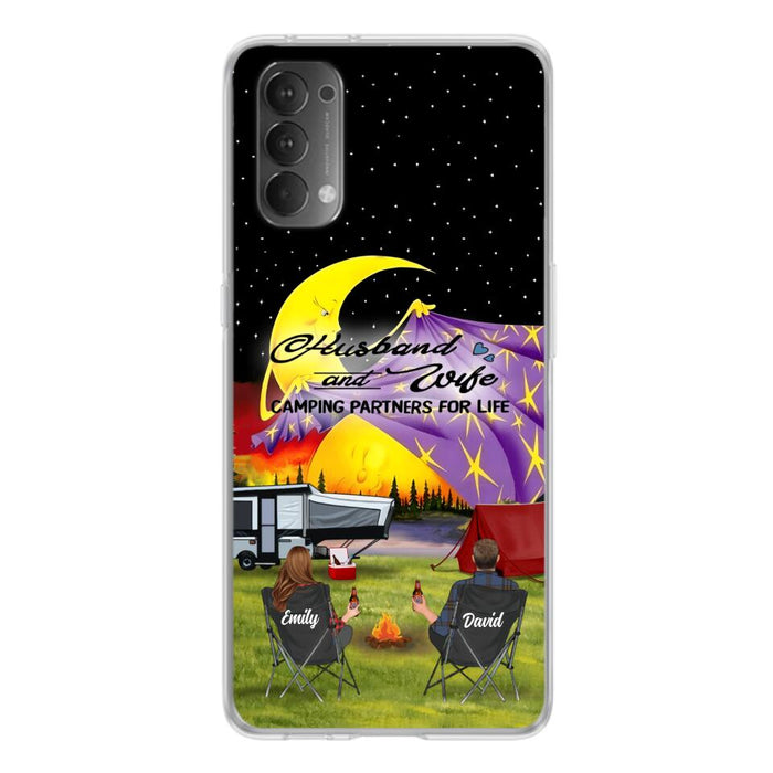 Personalized Camping Phone Case - Couple/Parents With Up to 3 Kids And 4 Pets - Gift Idea For Camping Lover - Case For Xiaomi, Oppo And Huawei