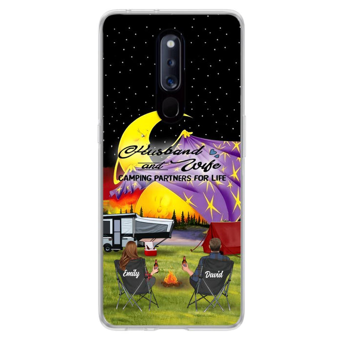 Personalized Camping Phone Case - Couple/Parents With Up to 3 Kids And 4 Pets - Gift Idea For Camping Lover - Case For Xiaomi, Oppo And Huawei