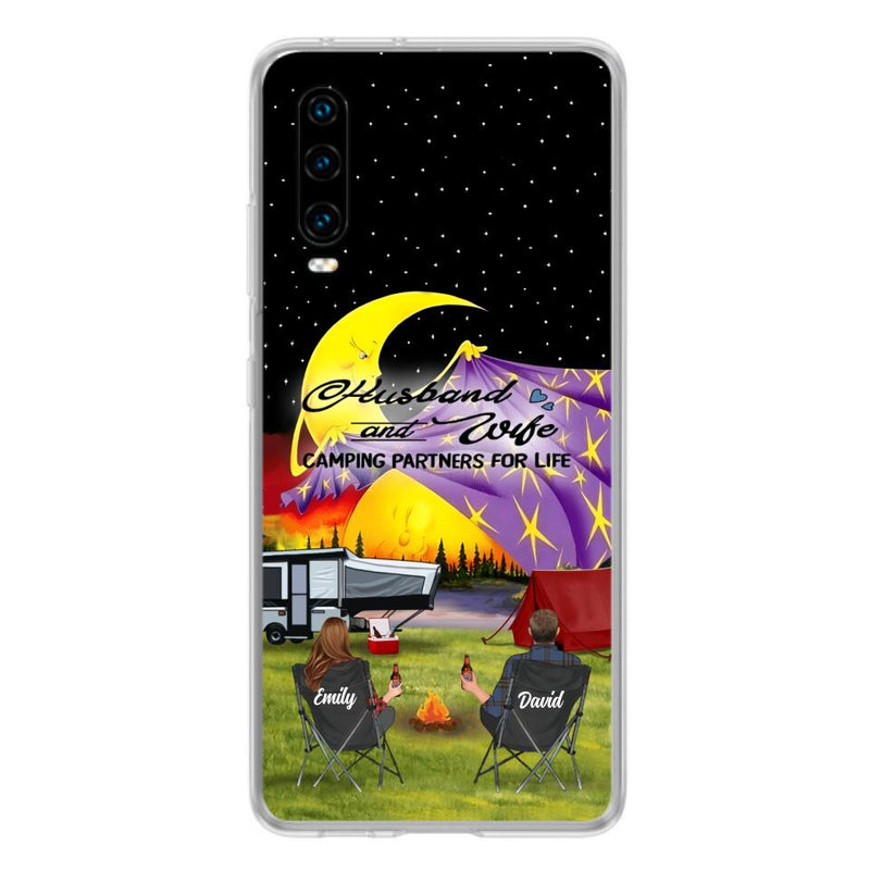 Personalized Camping Phone Case - Couple/Parents With Up to 3 Kids And 4 Pets - Gift Idea For Camping Lover - Case For Xiaomi, Oppo And Huawei