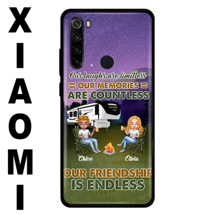 Personalized Camping Friends Phone Case - Up to 4 People - Gift Idea For Friends/Camping Lover - Life Is Better When You're Camping With Friends - Case For Xiaomi/Huawei/Oppo