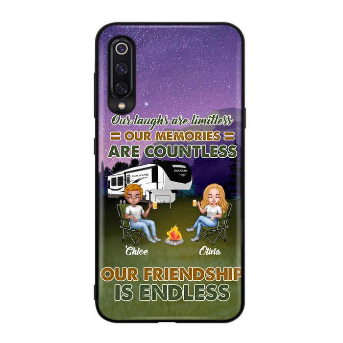 Personalized Camping Friends Phone Case - Up to 4 People - Gift Idea For Friends/Camping Lover - Life Is Better When You're Camping With Friends - Case For Xiaomi/Huawei/Oppo