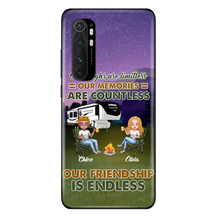Personalized Camping Friends Phone Case - Up to 4 People - Gift Idea For Friends/Camping Lover - Life Is Better When You're Camping With Friends - Case For Xiaomi/Huawei/Oppo