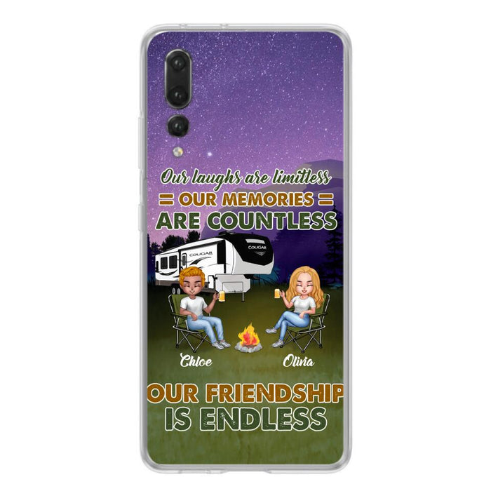 Personalized Camping Friends Phone Case - Up to 4 People - Gift Idea For Friends/Camping Lover - Life Is Better When You're Camping With Friends - Case For Xiaomi/Huawei/Oppo