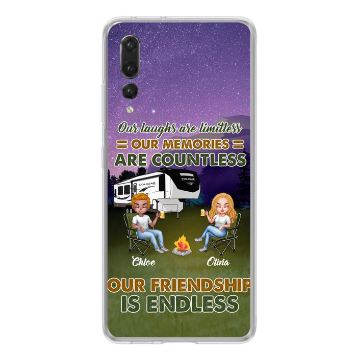 Personalized Camping Friends Phone Case - Up to 4 People - Gift Idea For Friends/Camping Lover - Life Is Better When You're Camping With Friends - Case For Xiaomi/Huawei/Oppo