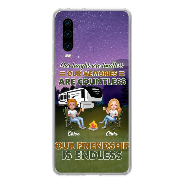 Personalized Camping Friends Phone Case - Up to 4 People - Gift Idea For Friends/Camping Lover - Life Is Better When You're Camping With Friends - Case For Xiaomi/Huawei/Oppo
