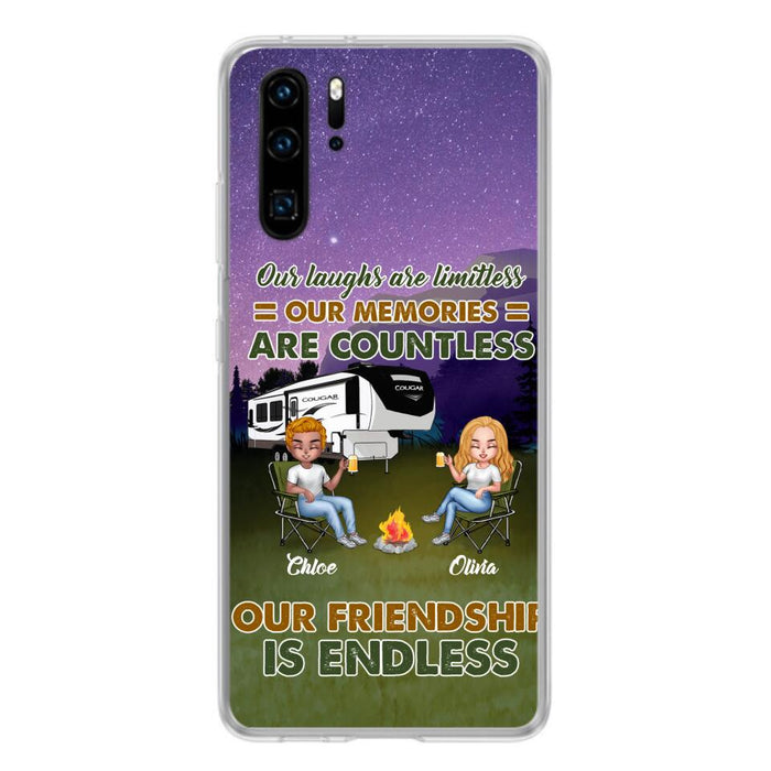 Personalized Camping Friends Phone Case - Up to 4 People - Gift Idea For Friends/Camping Lover - Life Is Better When You're Camping With Friends - Case For Xiaomi/Huawei/Oppo
