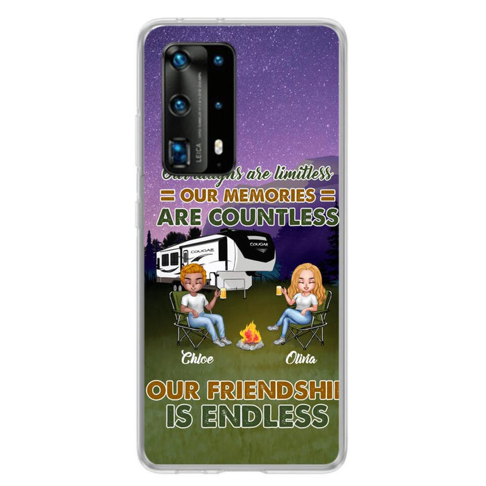 Personalized Camping Friends Phone Case - Up to 4 People - Gift Idea For Friends/Camping Lover - Life Is Better When You're Camping With Friends - Case For Xiaomi/Huawei/Oppo