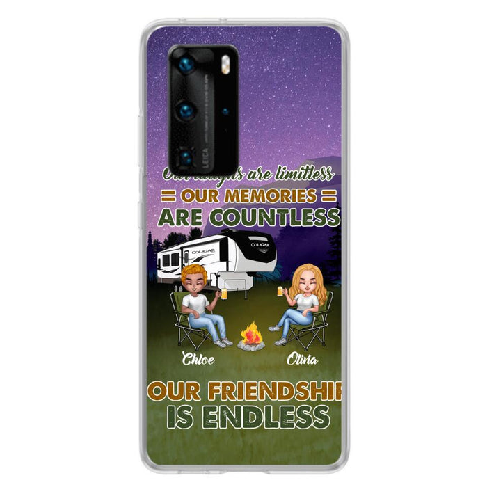 Personalized Camping Friends Phone Case - Up to 4 People - Gift Idea For Friends/Camping Lover - Life Is Better When You're Camping With Friends - Case For Xiaomi/Huawei/Oppo