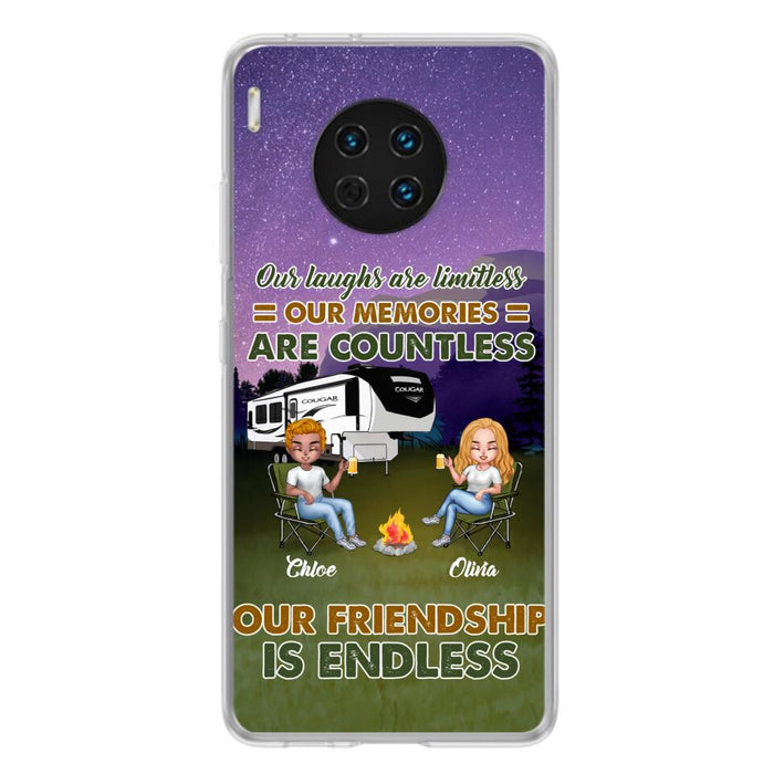 Personalized Camping Friends Phone Case - Up to 4 People - Gift Idea For Friends/Camping Lover - Life Is Better When You're Camping With Friends - Case For Xiaomi/Huawei/Oppo