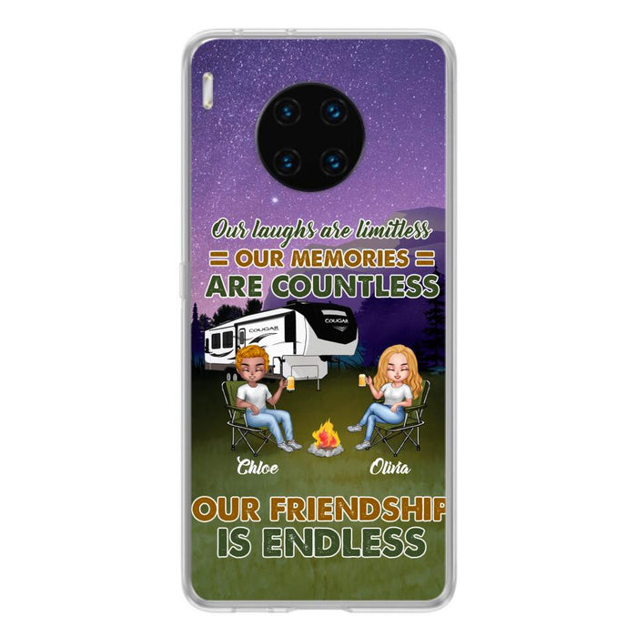 Personalized Camping Friends Phone Case - Up to 4 People - Gift Idea For Friends/Camping Lover - Life Is Better When You're Camping With Friends - Case For Xiaomi/Huawei/Oppo