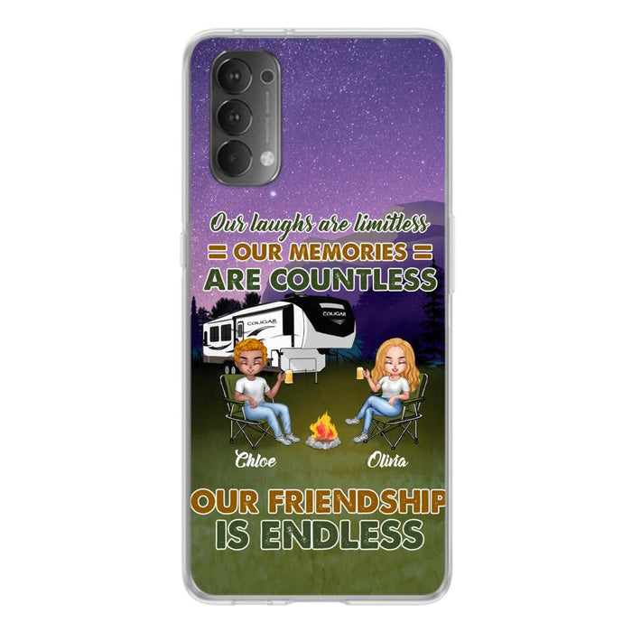 Personalized Camping Friends Phone Case - Up to 4 People - Gift Idea For Friends/Camping Lover - Life Is Better When You're Camping With Friends - Case For Xiaomi/Huawei/Oppo