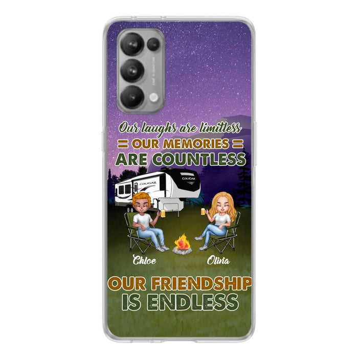 Personalized Camping Friends Phone Case - Up to 4 People - Gift Idea For Friends/Camping Lover - Life Is Better When You're Camping With Friends - Case For Xiaomi/Huawei/Oppo