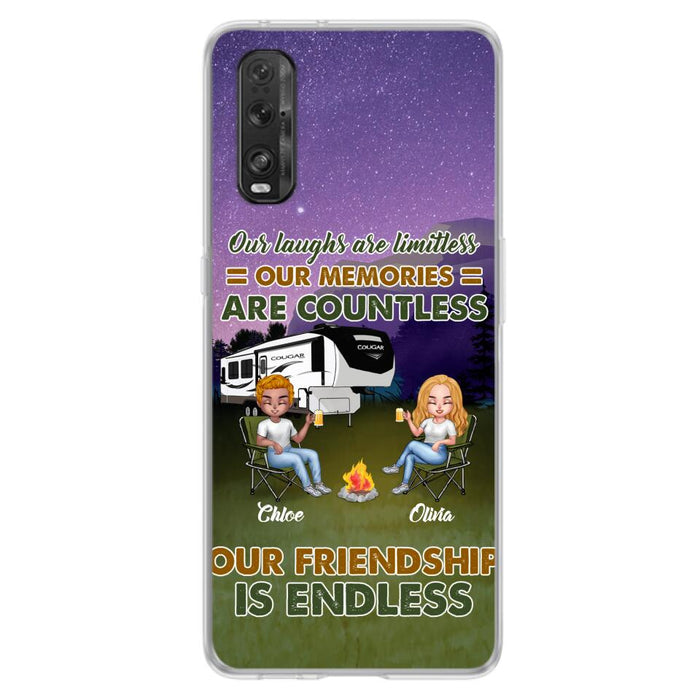Personalized Camping Friends Phone Case - Up to 4 People - Gift Idea For Friends/Camping Lover - Life Is Better When You're Camping With Friends - Case For Xiaomi/Huawei/Oppo