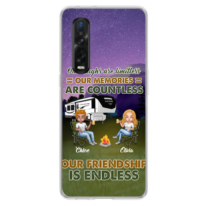 Personalized Camping Friends Phone Case - Up to 4 People - Gift Idea For Friends/Camping Lover - Life Is Better When You're Camping With Friends - Case For Xiaomi/Huawei/Oppo